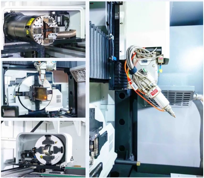 高顏亮相！力星激光NS-6022HG三卡盤光纖激光切管機如期而「智」！